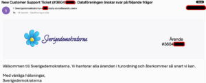 Automatsvar från Sverigedemokraterna
