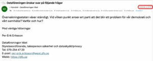 Utskick till riksdagspartierna